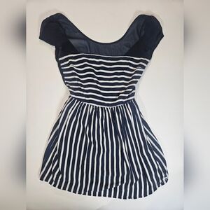 Abercrombie And Fitch Mini Dress Womens Medium Blue White